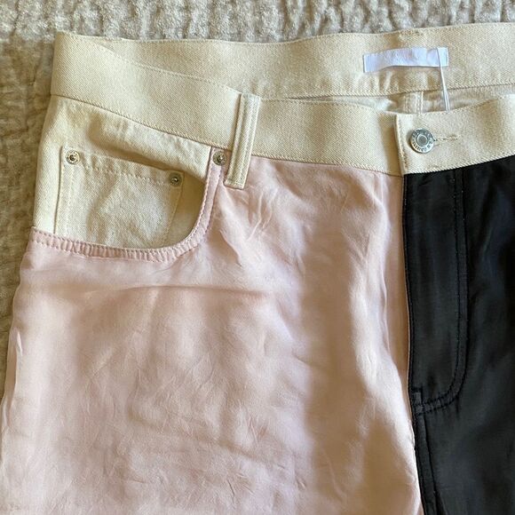Helmut Lang Mens Patchwork Jeans - Pink, Black, Yellow, Ivory - Picture 3 of 7
